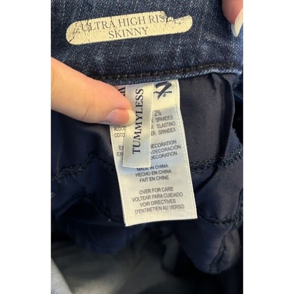 Seven 7 Woman’s Jeans Size 14 Ultra High Rise Skinny Blue Tummy Less Length 29 - Picture 5 of 9